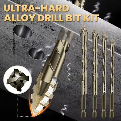 🔥Offerta imperdibile 2026🔥 Kit di punte da trapano eccentriche dentellate a 4 scanalature ad alta resistenza - Durevoli e versatili per tutti i progetti fai da te