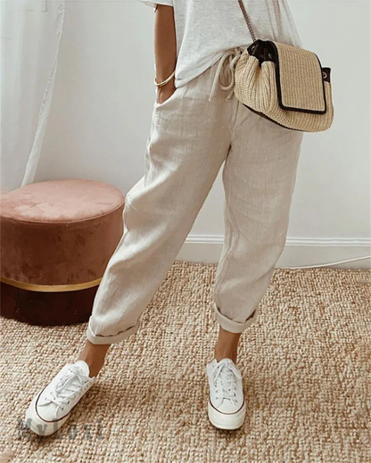 💕Ultimo giorno di promozione -49% DI SCONTO💕Pantaloni casual in cotone e lino per donna