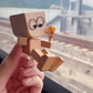 🔥 Adorabile Piccola Figura di Legno Oscillante & 12 Espressioni Magnetiche
