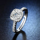 💖SALDI DELL'ULTIMO GIORNO: 50% DI SCONTO!!✨Anello quadrato brillante con doppio alone da donna