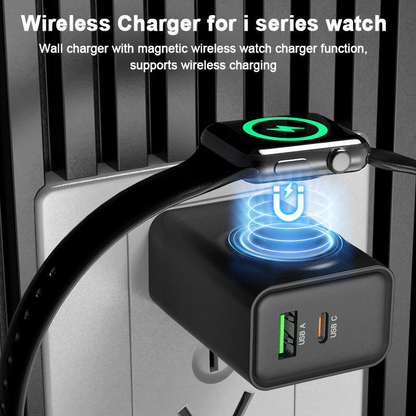 Caricatore da parete wireless 3 in 1 per orologio