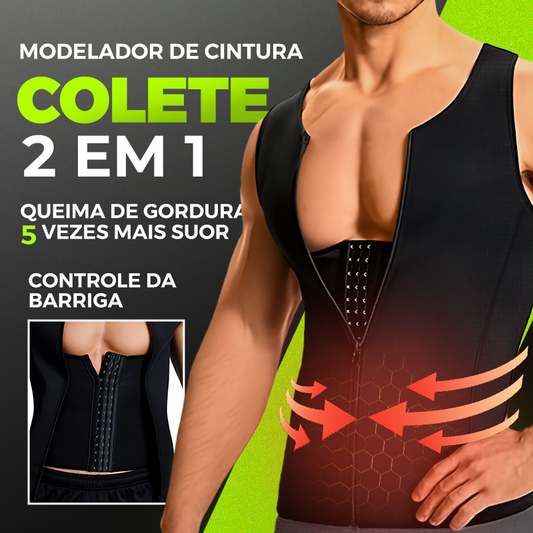 🔥 VENDA QUENTE 💥 Colete masculino com zíper e embelezado para modelar a cintura 🔥 Oferta por tempo limitado 50%~63% de desconto