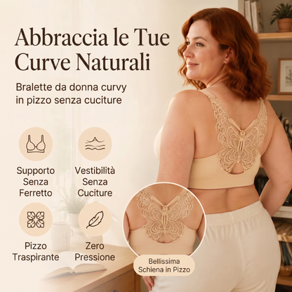 💥OFFERTA IMPERDIBILE - SCONTO DEL 50%💥 Reggiseno senza ferretto con ricamo a farfalla
