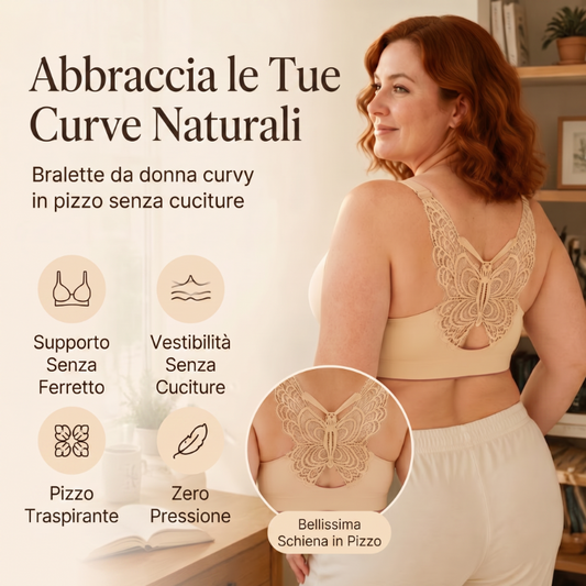 💥OFFERTA IMPERDIBILE - SCONTO DEL 50%💥 Reggiseno senza ferretto con ricamo a farfalla