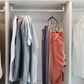 🔥Saldi🔥Organizer per leggings da riporre nell'armadio, appendiabiti in metallo per pantaloni da yoga con rivestimento in gomma