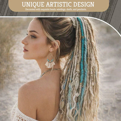 💁🏽‍♀️✨Coda di cavallo testurizzata bohémien | Estensione istantanea dei capelli Dreadlock | Facile aggancio per festival e serate fuori
