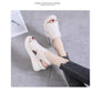 Sandali da donna con zeppa, tinta unita, open toe, tacco alto