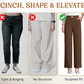 Pantaloni elasticizzati a vita alta pull-on con vestibilità perfetta