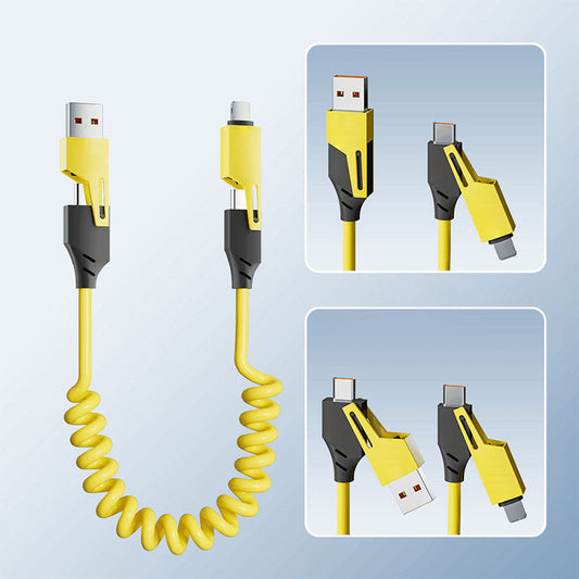 Cavo di ricarica a spirale 4 in 1 (ACQUISTA 3 E NE RICEVI 2 IN OMAGGIO)