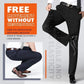 לקנות 2 משלוח חינם-מכנסי חליפה קלאסיים לגברים במתח גבוה