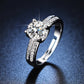 💖SALDI DELL'ULTIMO GIORNO: 50% DI SCONTO!!✨Anello quadrato brillante con doppio alone da donna