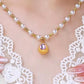 Collana da donna con perle di durian viola a goccia in stile francese - Design minimalista e lussuoso