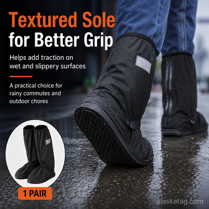 🌧️ Copriscarpe Impermeabili Riutilizzabili per Pioggia, Fango e Neve – PVC, Suola Antiscivolo, Cerniera, 5 Taglie – 2 Colori