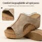 Sandali con zeppa da donna con dettagli borchiati