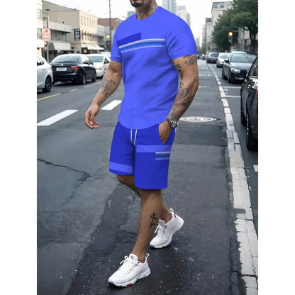 👕 SCONTO DEL 50% A TEMPO LIMITATO! ✨ Completo da uomo 2 pezzi – Color Block, 6 colori, S-5XL, con coulisse 🩳