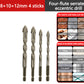 🔥Offerta imperdibile 2026🔥 Kit di punte da trapano eccentriche dentellate a 4 scanalature ad alta resistenza - Durevoli e versatili per tutti i progetti fai da te