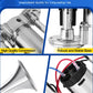 2026 Upgraded 12V 130DB Air Horn Dual Horn, Horn Kit with Air Compressor,Dual Electric Air Horns Kit with Compressor for Vehicles Trucks Pickup Trains Lorrys SUVs Cars Boats (12V SilverBlack) Alarm for Home Security,