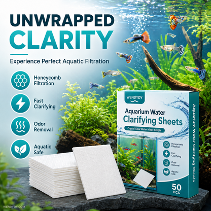 🐠 ACQUISTA 1, RICEVI 1 GRATIS! ✨ FOGLI PER CHIARIFICARE L’ACQUARIO - acqua cristallina entro 24 ore, elimina odori e impurità, sicuro per tutti i pesci e le piante 🌿🔮