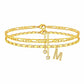 Bracciale da caviglia a strati in oro per donna