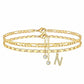 Bracciale da caviglia a strati in oro per donna
