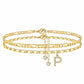 Bracciale da caviglia a strati in oro per donna