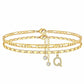 Bracciale da caviglia a strati in oro per donna