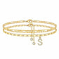 Bracciale da caviglia a strati in oro per donna