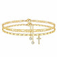 Bracciale da caviglia a strati in oro per donna