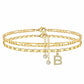 Bracciale da caviglia a strati in oro per donna