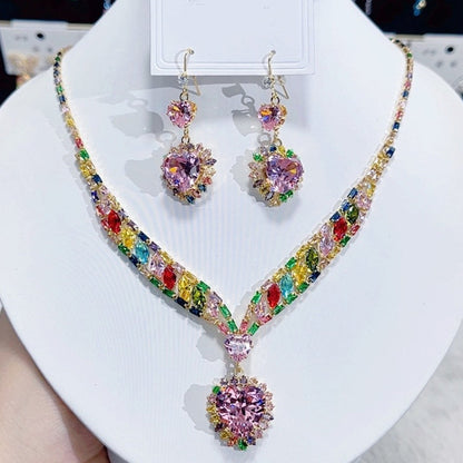 💎 SCONTO DEL 50% A TEMPO LIMITATO! ✨ Set di gioielli "Cuore Scintillante" – Collana e Orecchini, Elegante e Leggero 💖