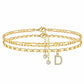 Bracciale da caviglia a strati in oro per donna