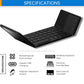 Mini tastiera Bluetooth wireless ultrasottile, tastiera per tablet pieghevole e semplice per casa e ufficio