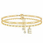 Bracciale da caviglia a strati in oro per donna