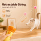 🥳✨Electric cat wand for indoor cats, new automatic retractable interactive cat toy with plush ball, soft ball launcher, environmental enrichment toy for kittens, adult cats and multi‑pet households