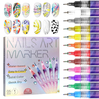 🎁Offerta imperdibile: Sconto del 50%⏳🎨Set di 12 penne per nail art