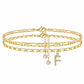 Bracciale da caviglia a strati in oro per donna