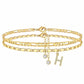Bracciale da caviglia a strati in oro per donna