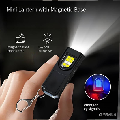 Mini torcia portachiavi con base magnetica