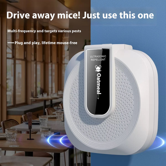 Potente repellente ultrasonico anti-roditori - Tecnologia intelligente a 360° per