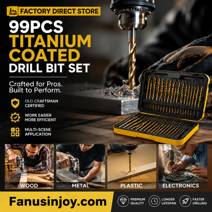 🏭✨ Outlet di fabbrica – Set da 50 punte per trapano in titanio 🔩⚡🧰