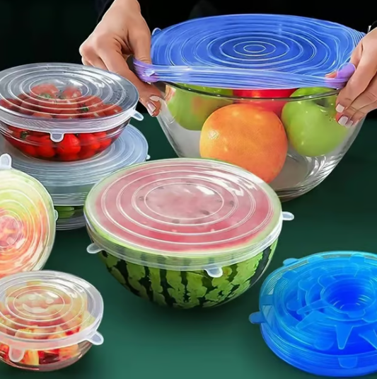 🎁🔥Ultimo giorno di saldi: -50%🔥 Coperchi in silicone Adpartner per la conservazione degli alimenti (Confezione da 6)