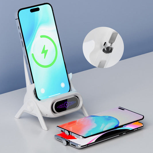 📱 SCONTO DEL 50%! ✨ Supporto per telefono con caricatore rapido wireless - Regolazione universale e rotazione a 360°, ideale per viaggi o ufficio 🚗📦