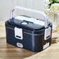 🍱⚡ Lunch Box Elettrica con Funzione di Riscaldamento | Contenitore Interno in Acciaio Inox | Capacità 1,8L | Anti-Perdita | Incl. Posate & Borsa | Per Casa & In Viaggio