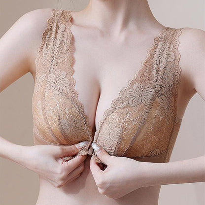 🔥Nuovo articolo di grande successo❤️‍🔥Reggiseno traspirante con chiusura a bottoni e apertura in pizzo, anti-cedimento.
