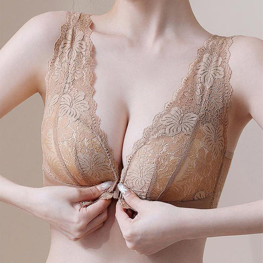 🔥Nuovo articolo di grande successo❤️‍🔥Reggiseno traspirante con chiusura a bottoni e apertura in pizzo, anti-cedimento.