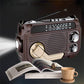 📻 Radio Solare Portatile Vintage a Manovella con Torcia ✨ | Connessione Bluetooth, USB e Ricarica Solare 🔦 | Per Emergenze, Campeggio e Casa | 4 Colori
