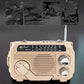 📻 Radio Solare Portatile Vintage a Manovella con Torcia ✨ | Connessione Bluetooth, USB e Ricarica Solare 🔦 | Per Emergenze, Campeggio e Casa | 4 Colori