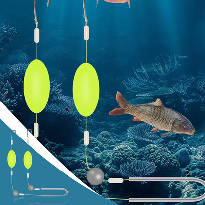 🎣⚡ Montaggio a doppio amo rovesciato per il fondo! La versione aggiornata aumenta la percentuale di abboccata del 50% – addio agli incagli! 🎣