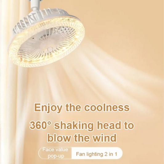 🍃Ventilatore da soffitto E27 girevole a 360° con telecomando