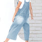 ❤️OFFERTA ESTIVA - SCONTO DEL 50%❤️Graziosi pantaloni con bretelle da donna in stile jumpsuit, in denim strappato con bottoni